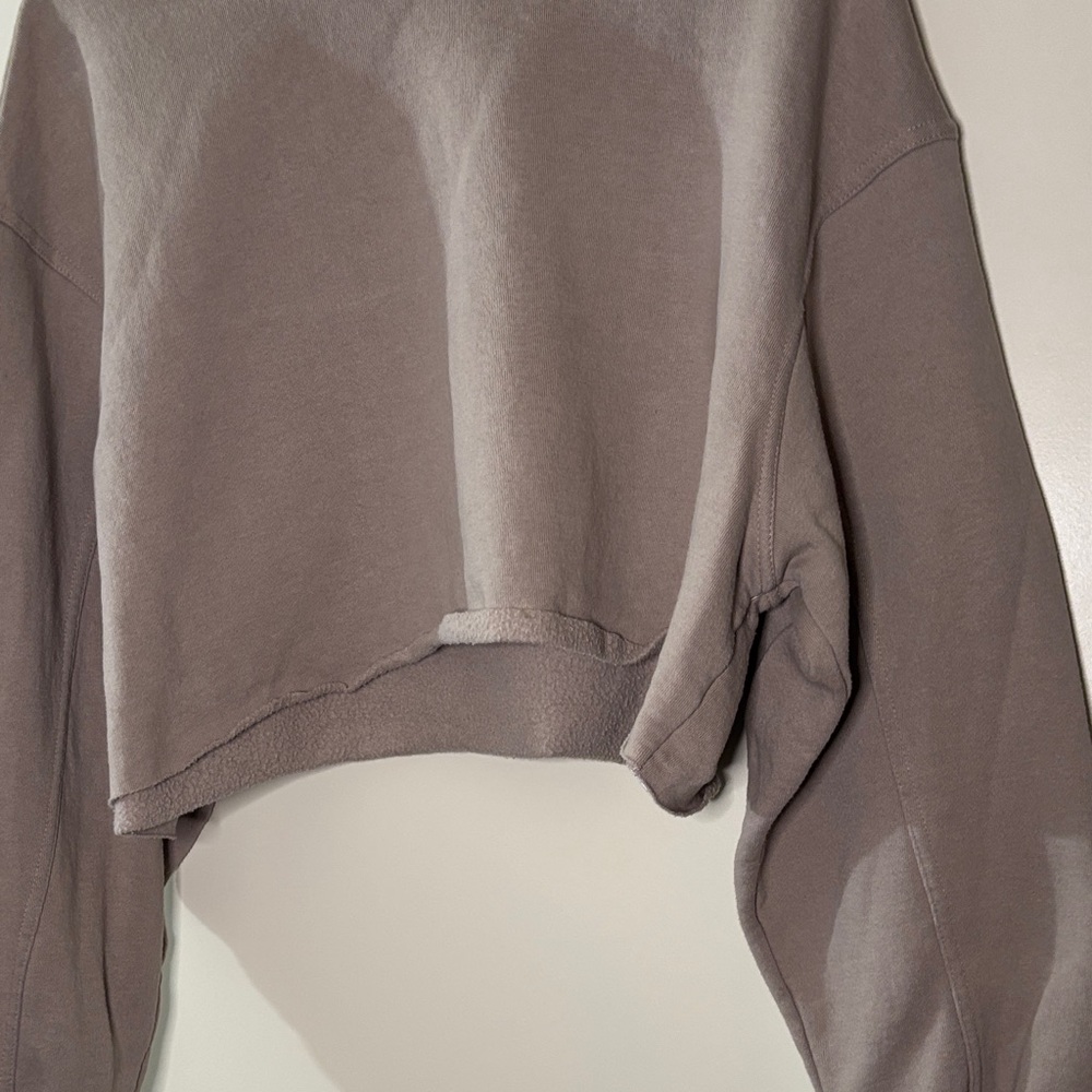 Garage Women's Charcoal Cropped Hoodie